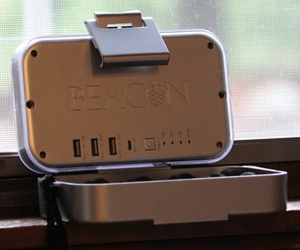 The Beacon Survival Box – Waterproof, Solar-Rechargeable Battery, Light & Signaling Device